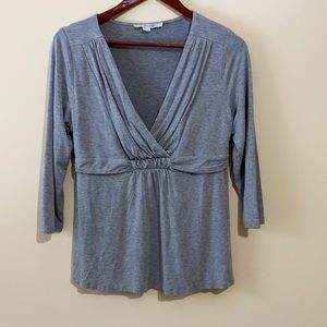 Boden Grey Wrap style top size 12R